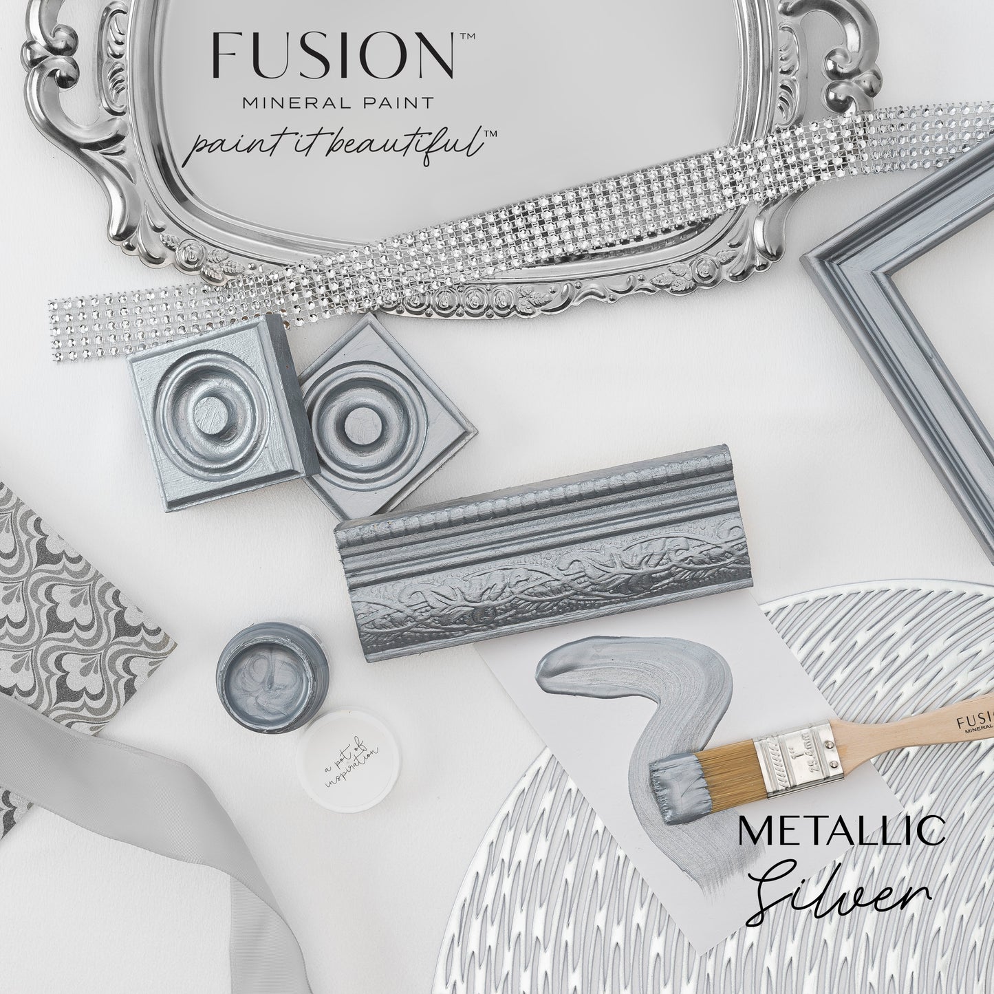 metallic silver