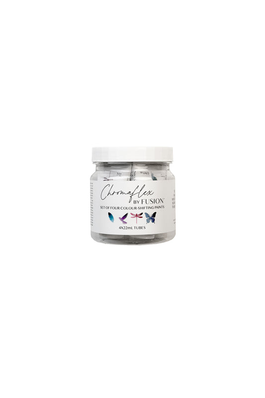 Jar of Chromeflex by Fusion on a white background