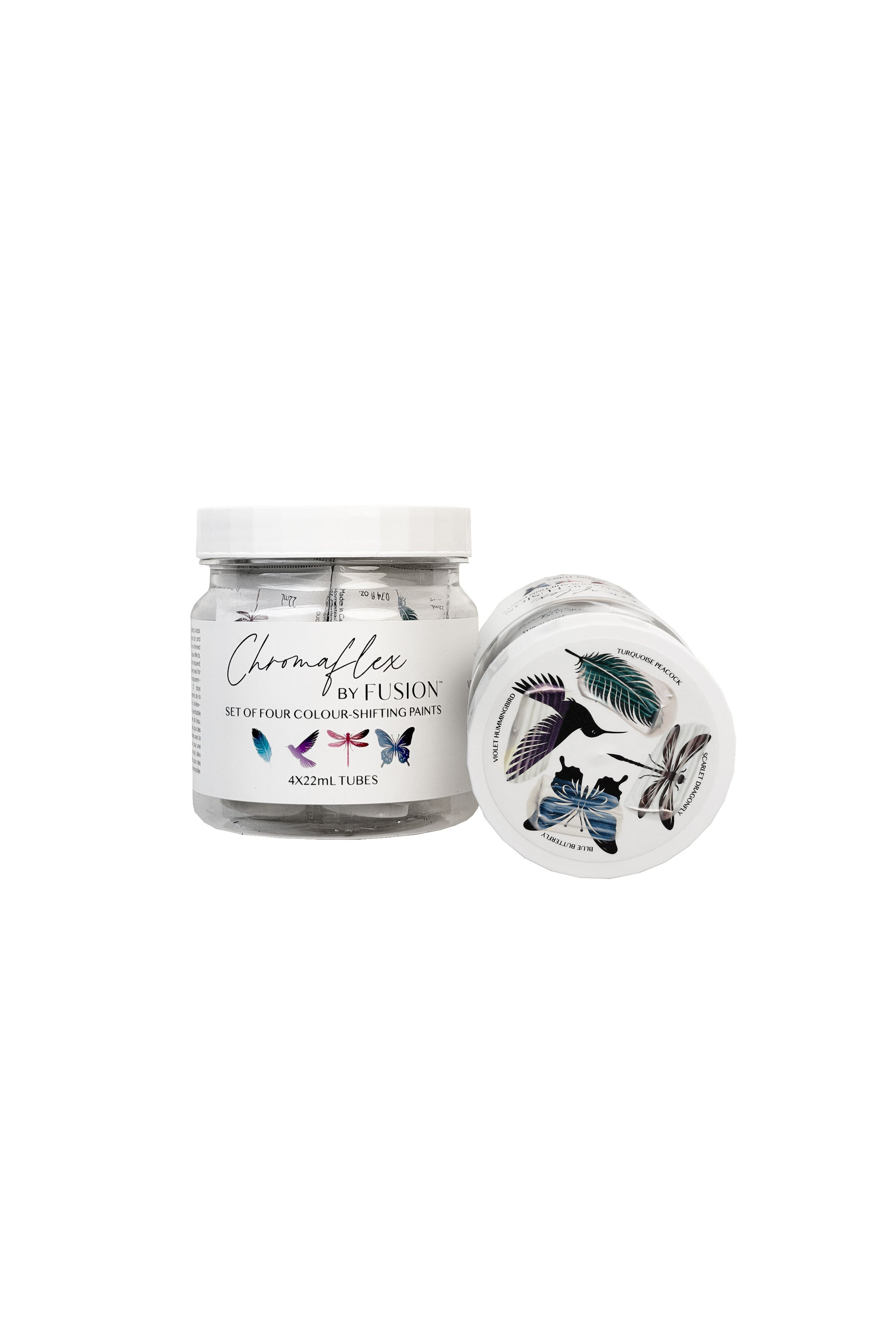 Jar of cream with decorative lid on a white background