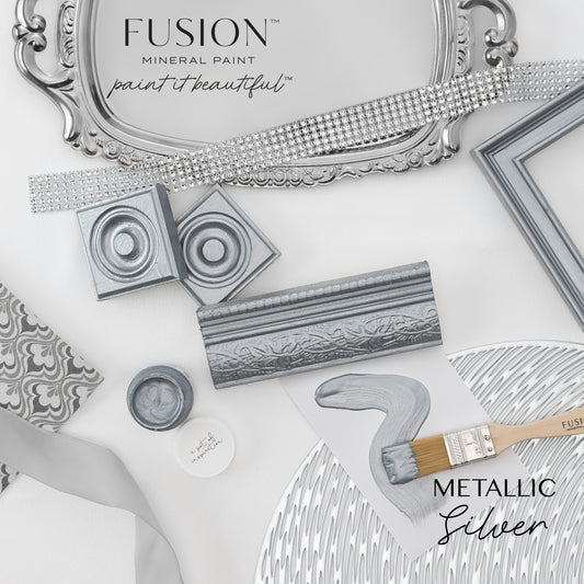 metallic silver