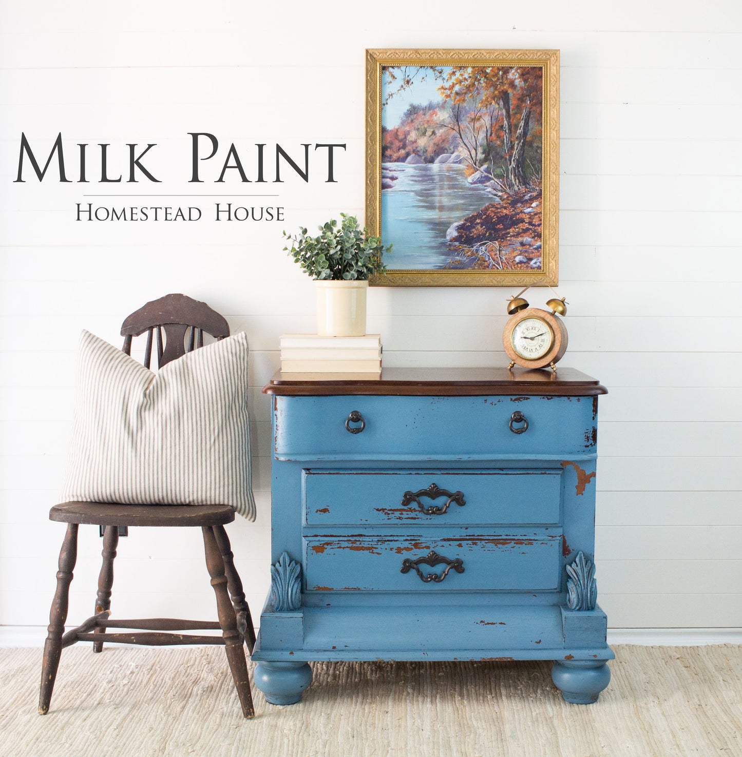 Homestead House Milk Paint | 1 Qt. Maritime Blue - Prairie Revival